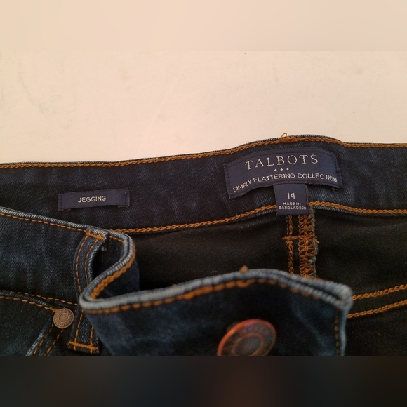 Talbots Simply Flattering Jegging Jeans Dark Blue Size 14 - Picture 10 of 16